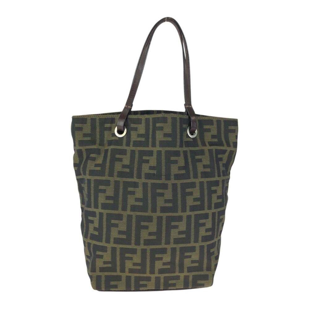 FENDI Zucca Tote Bag/Handbag for Women, Brown/Dark Brown, Silver Hardware, Ny...